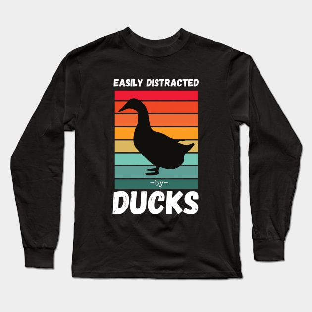 Easily Distracted by Ducks Long Sleeve T-Shirt by Hello Sunshine